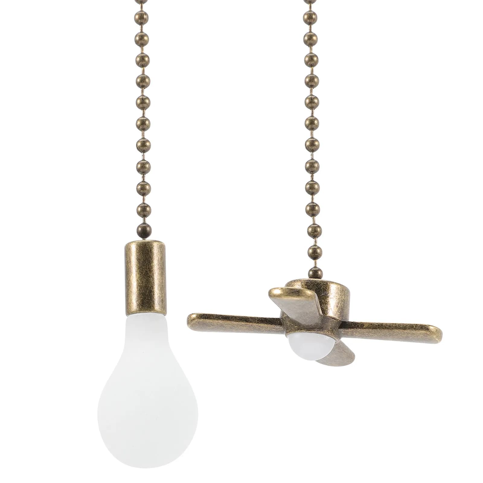 2 Pezzi Estensione a Catena in Metallo per Ventilatore da Soffitto, Lampada a Sospensione, Lampada da Scrivania, Estensore Decorativo Retrò
