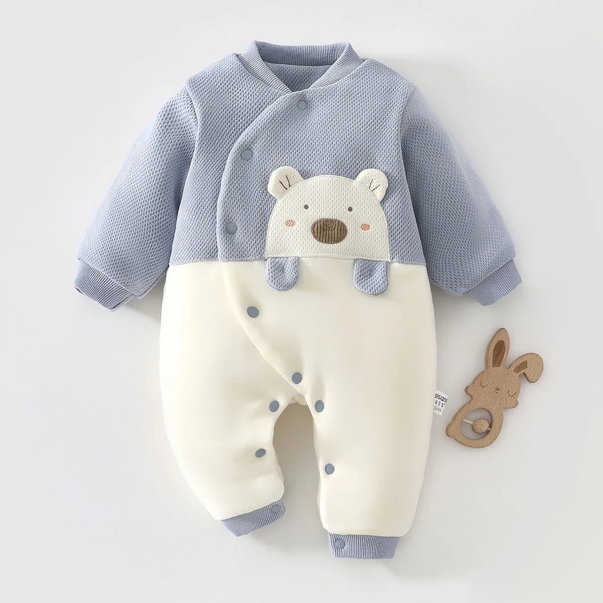 0-18M Tuta per bambini Clip in cotone spesso Abiti autunnali e invernali Neonato Pigiama caldo Vestiti per bambini di livello A Vestiti striscianti