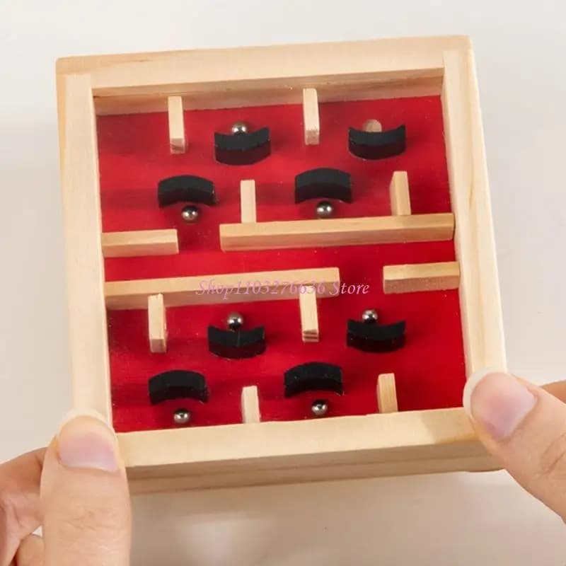 R6FD Labirinto marmo in legno Gioco da tavolo per equilibrio Giocattolo per bambini Giocattolo educativo precoce per le