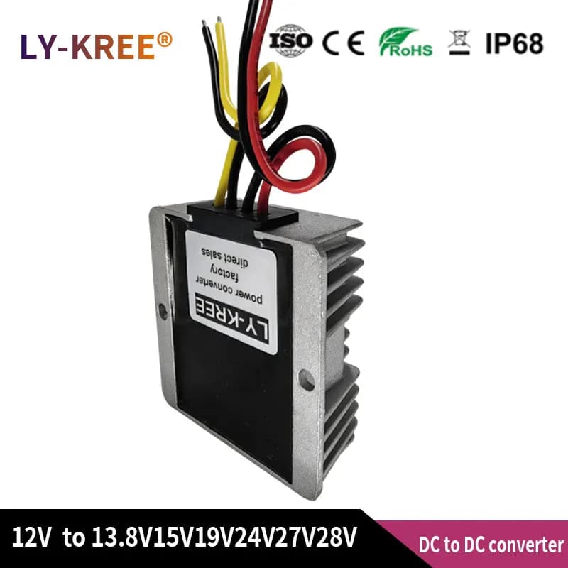 LY-KREE Convertitore da 12 V a 13,8 V 15 V 19 V 27 V 28 V Modulo booster DC-DC Convertitore boost da 12 V a 24 V Trasformatore di tensione 10A 15A