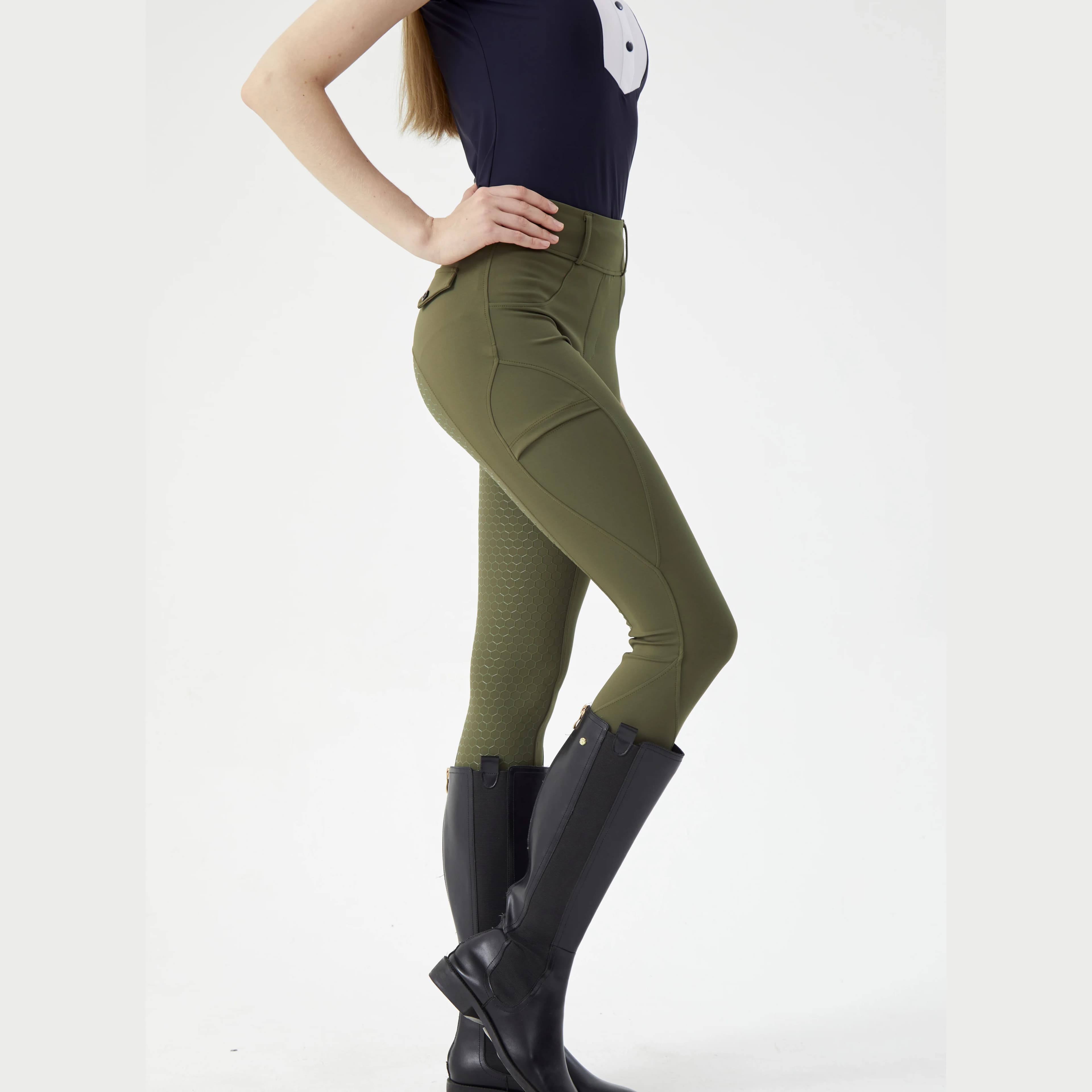 Pantaloni da equitazione Four Seasons Breeches da donna, professionali, sportivi, con silicone antiscivolo, resistenti all'usura, ad alta elasticità.