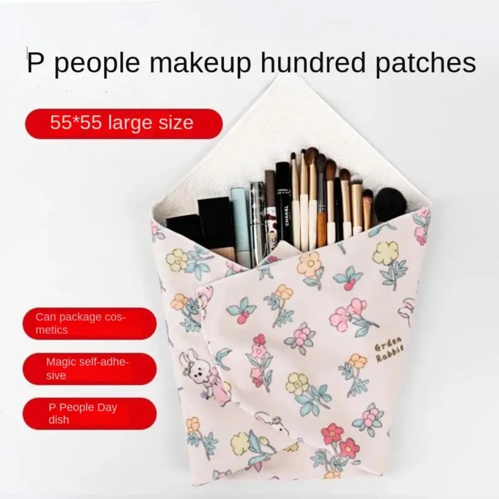 Reusable Folding Cosmetic Bag Wrap Around Pouch Photographic Equipment Accessories Camera Wrap Cloth Cow Waterproof