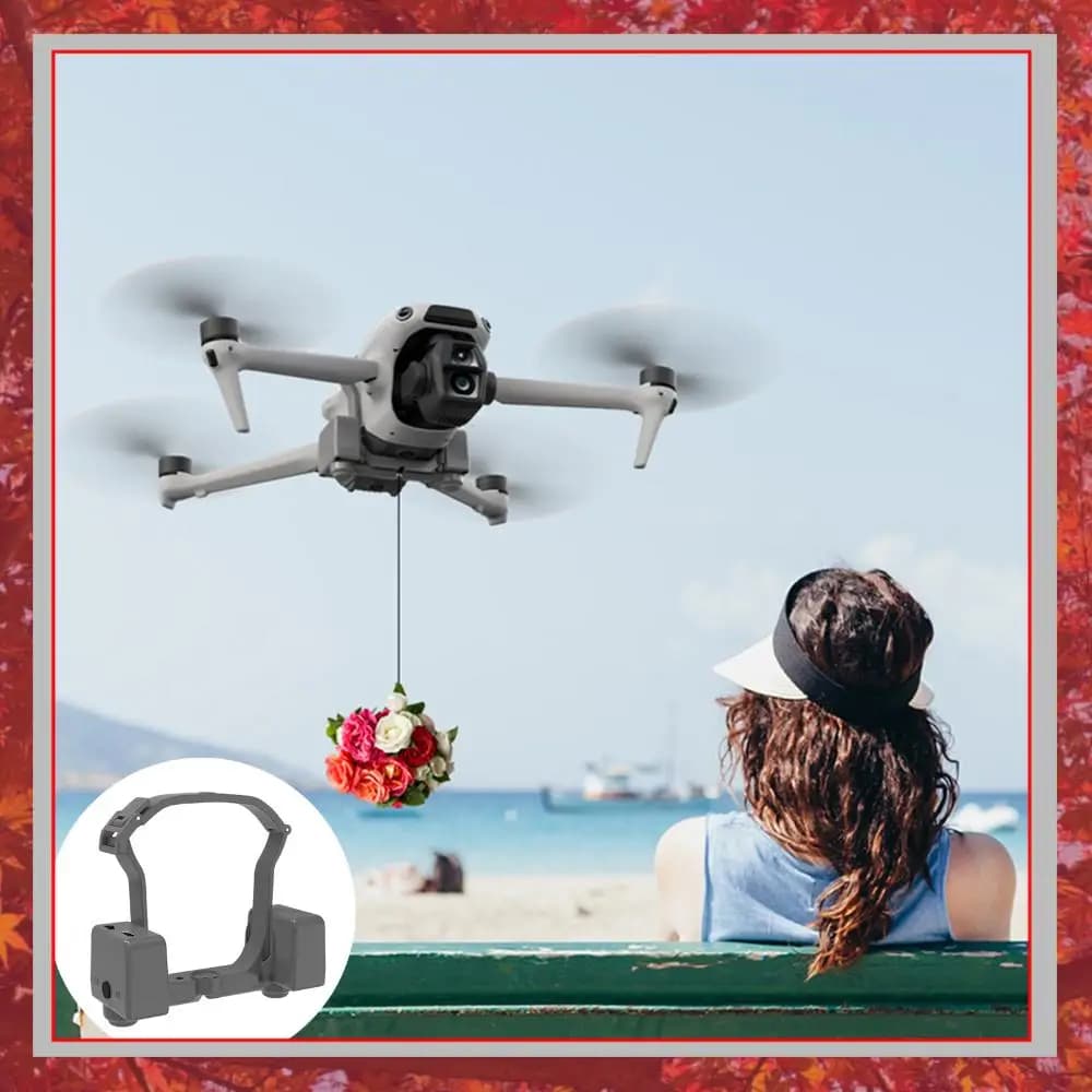 For DJI Air 3/3S LED Control Airdrop System Load 500g Capacity Drone Projectile Accessory for Gift Deliver/Life Rescue Accessory