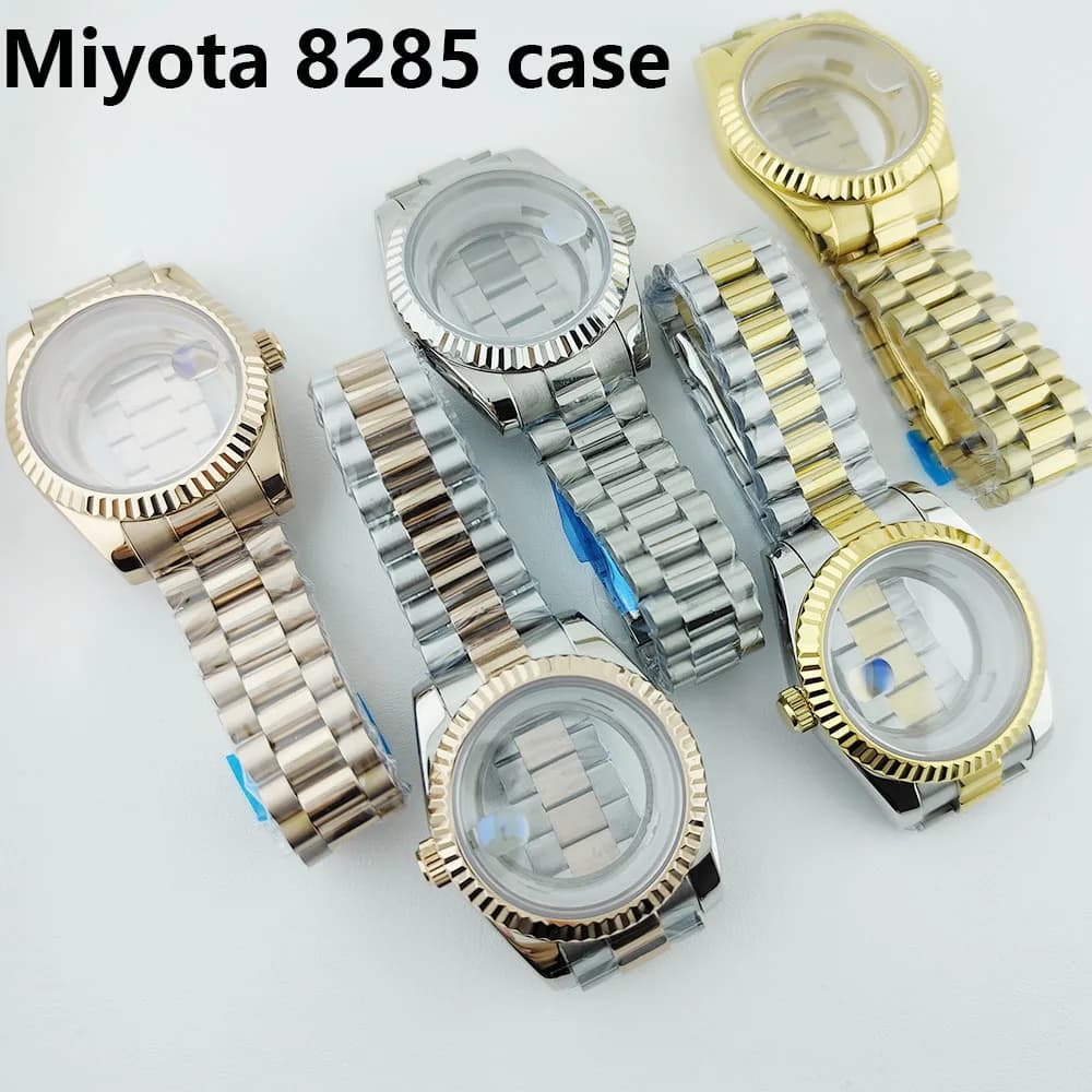 Watch case Miyota8285 case 39mm stainless steel men automatic watch sapphire glass suitable for 8285 movement watch accessories