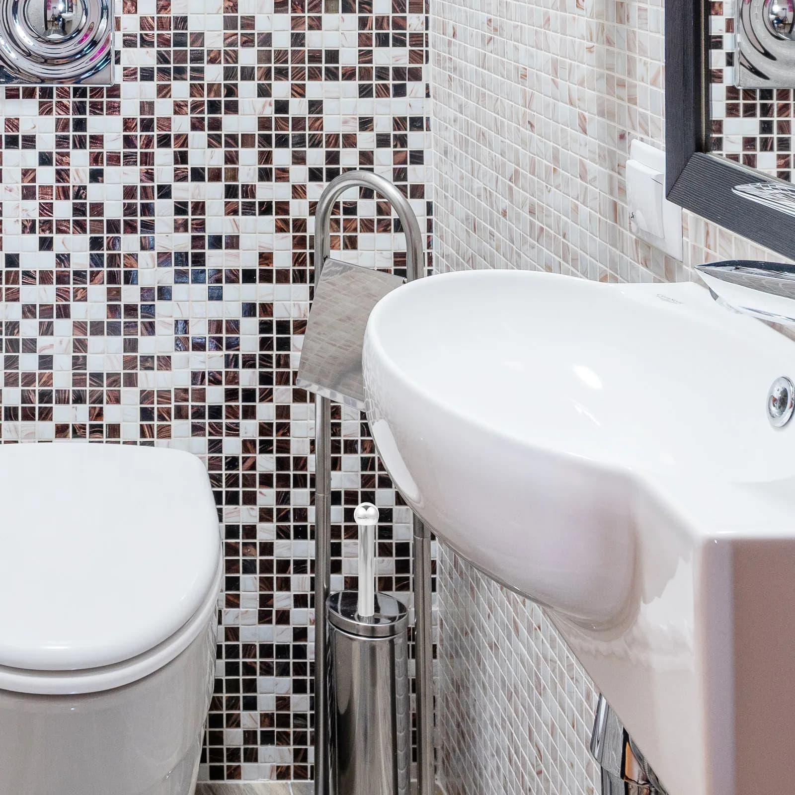 Manico di Ricambio in Metallo per Spazzola WC, Asta in Acciaio Inossidabile di Grado Professionale Resistente all'Usura per Parti di Spazzole per WC