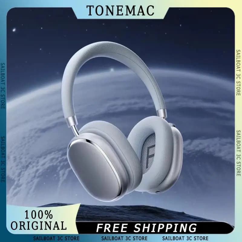 TONEMAC Wireless Headphones H5 with ANC Microphone Active Noise Reduction Long-Term Bluetooth Headphones Custom Music Game Headphones