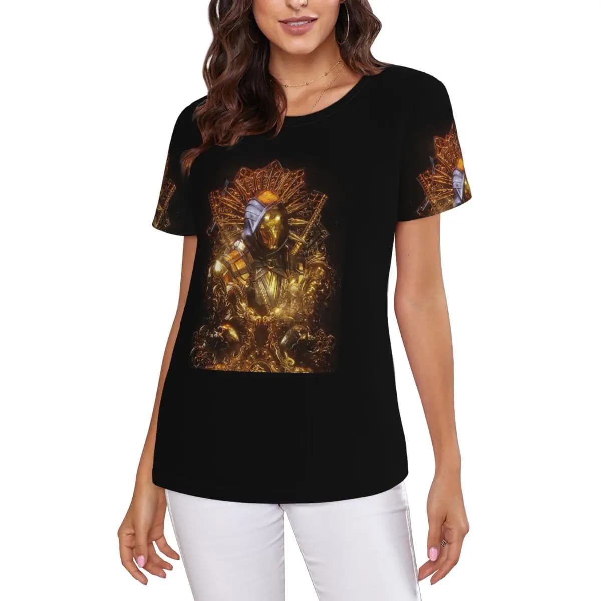 T-shirt con logo Mortal Kombat T-shirt da donna a maniche corte T-shirt girocollo Abbigliamento in cotone T-shirt estive Streetwear