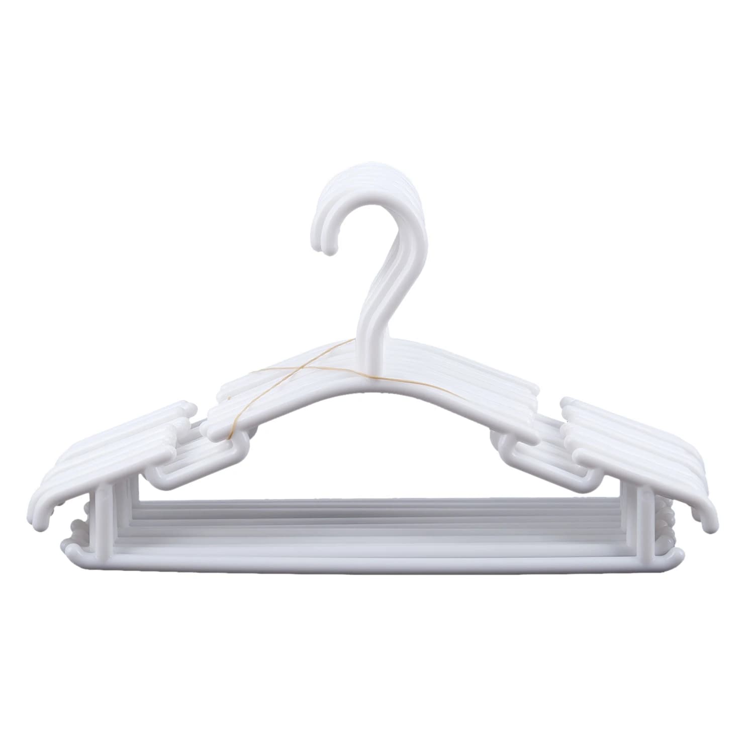 Bianco-confezione da 10 pezzi appendiabiti antiscivolo per vestiti per bambini appendini in PP per bambini o bambini 27x15 cm