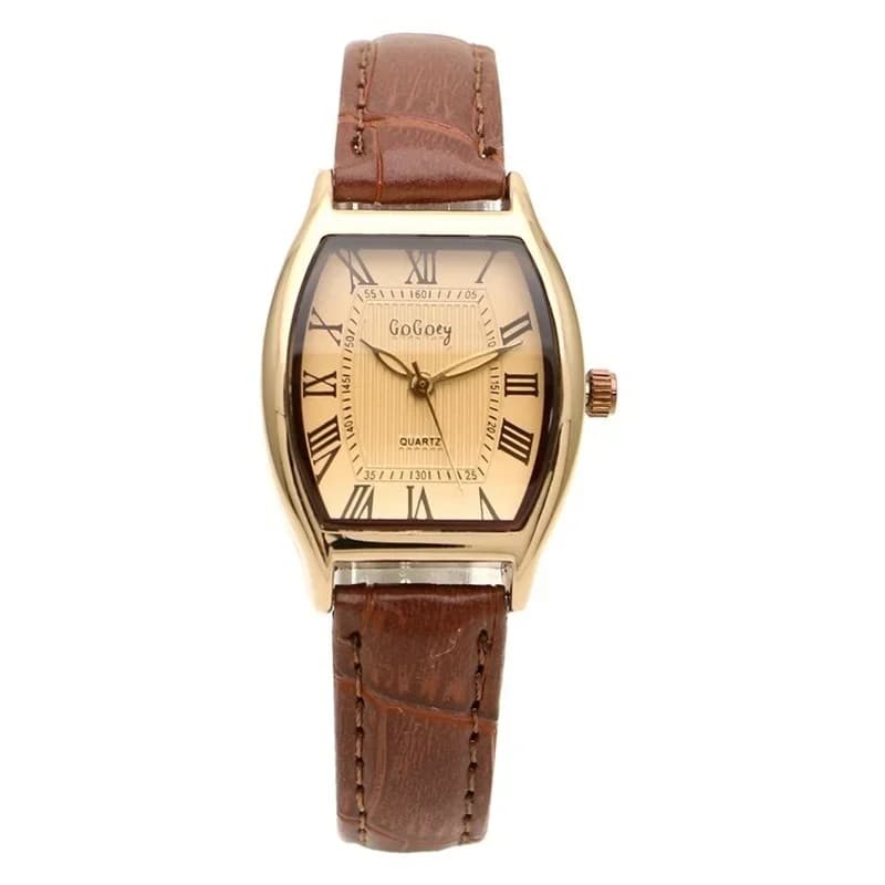 Women's Watches Brown Retro Quality Small Wrist Watch Women's Wrist Watch Vintage Women's Fashion Logo Free