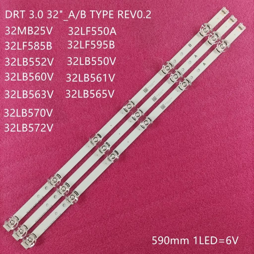 Striscia di retroilluminazione a LED 32 "32LB565U 32LB570U 32LB572U 32LB580U 32LB582U 32LB580V-ZA 32LB580U-ZB 32LB552U-ZA 32LB552V-ZA