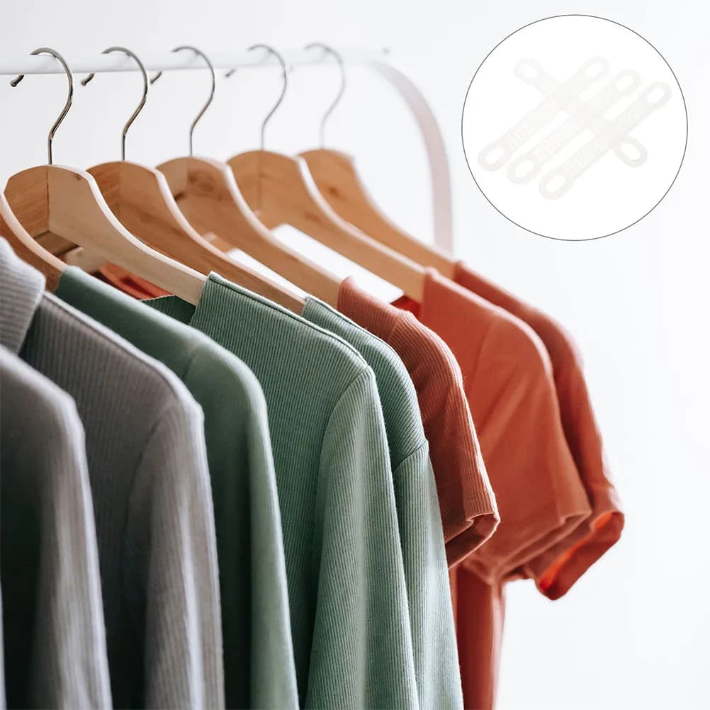100Pcs Clear Silicone Hanger Grips Non-Skid Shoulder Forms Universal Fit Clothes Hanger Upgrades for Delicate Fabrics Storage