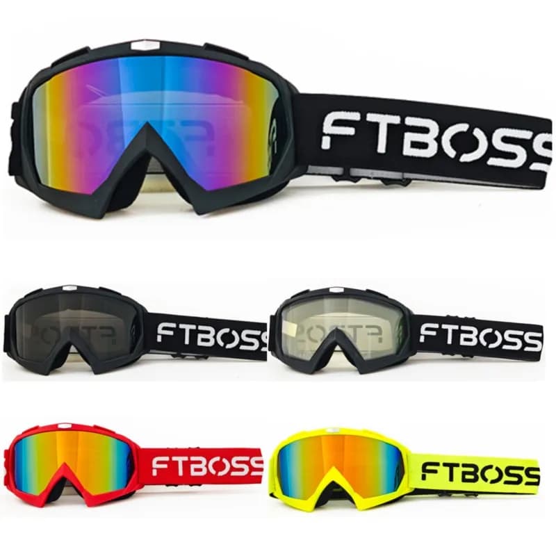 Adult Ski & Motorbike Goggles Double Layer Anti Fog UV Protection Soft Foam Lining Helmet Compatible Low Light Eyewear