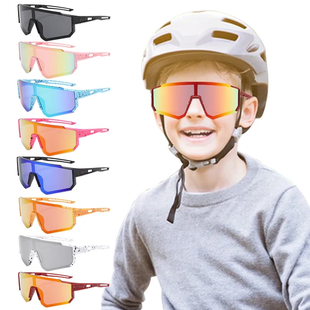 Kids Sunglasses UV Protection Cycling Sunglasses Lightweight Youth Sport Eyewear Baseball Sunglasses for Youth Outdoor Sports