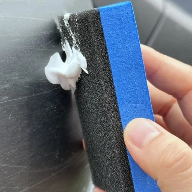 Spugna per Rivestimento Ceramico Auto, Applicatore per Cera Nano su Vetri, Spugne per Lucidatura e Pulizia Auto