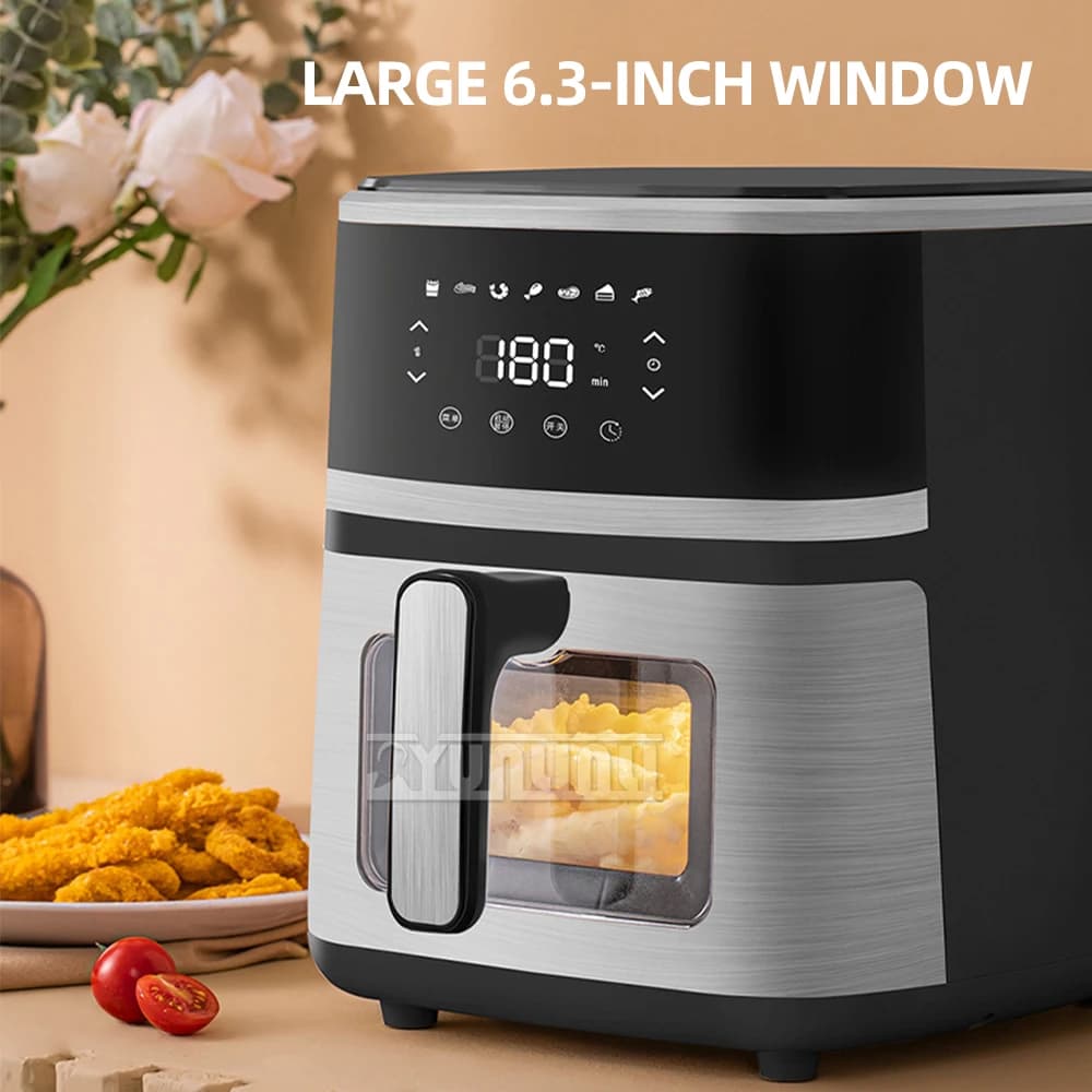 Friggitrice elettrica intelligente Forno Friggitrici ad aria visibili per uso domestico Cocina Electrica Friteuse A Ouiles Electrique