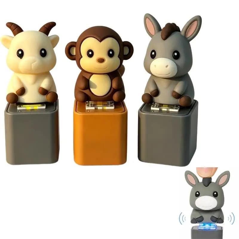 Animal Sound Fidget Clickers, Cute Push Button Noise Maker Keychain Toy For Kids & Adults, Sensory Desk Toy Party Favor-TOY