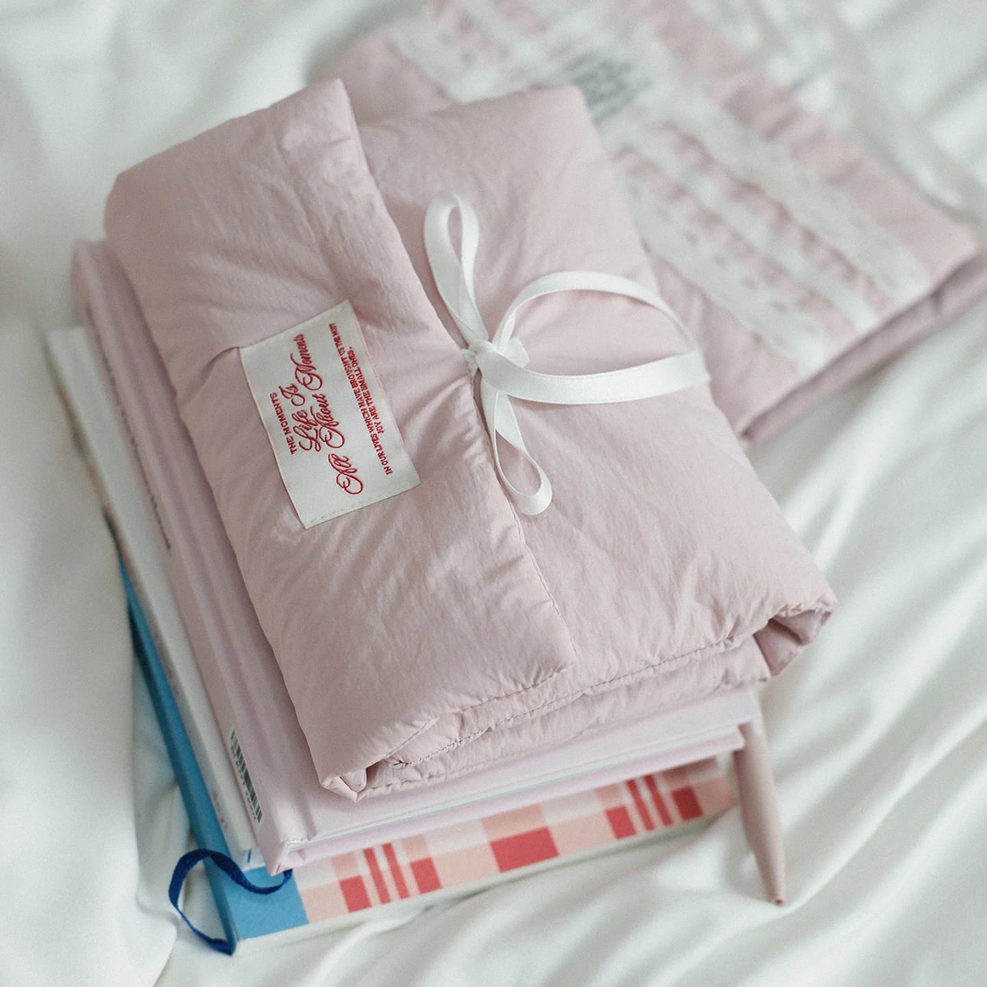Romantic Pink A5 Journal Cover Set, Korean Ins Aesthetic Fabric Notebook Cover Cute Gift for Planner Lovers