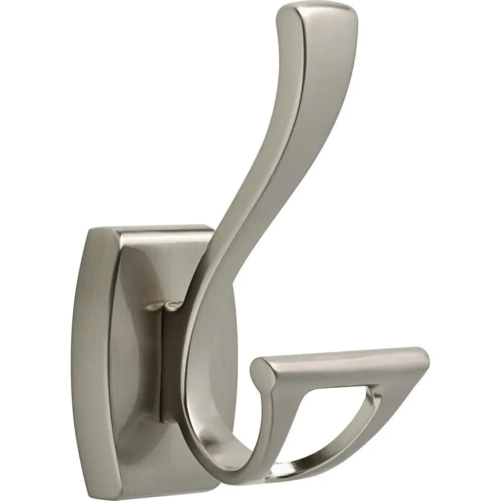 Satin Nickel Robe Hook, Towel Holder for Bathroom Accessories, 2.4x2.9x4.8 Inches