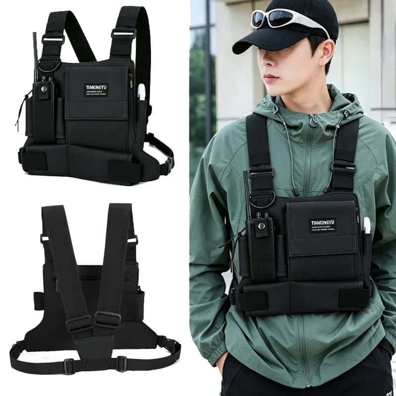 2026 New Chest bags unisex Function Chest Rig Bag Men Vest Backpack Walkie-talkie bag for running fishing cycling outdoor Sports
