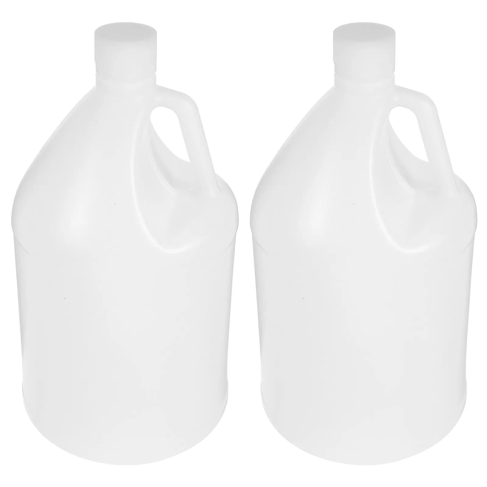 2Pcs Gallon Jug Plastic Hdpe Thickened Leak Proof Cap Water Milk Storage Containers Gallon Milk Jugs Empty Jugs with Caps
