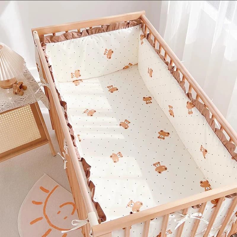 Set di biancheria da letto per bambini con motivo stampato fresco carino Set di biancheria da letto per bambini in puro cotone addensato in pizzo morbido e delicato sulla pelle lenzuola per bambini