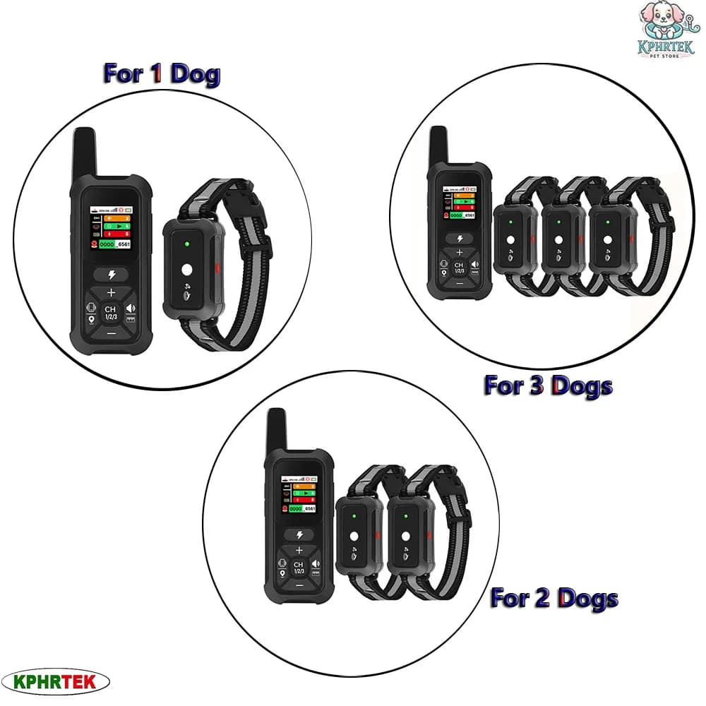 Recinto GPS Wireless per Cani con Confini Regolabili fino a 2000m, Schermo LCD, Impermeabile, Ricaricabile, per 1/2/3 Cani