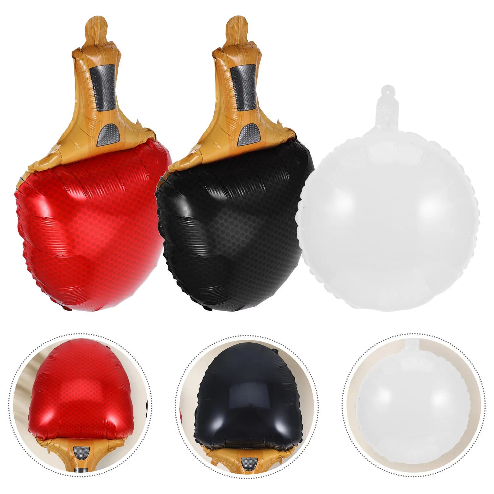 Set di Palloncini in Foglio di Alluminio a Forma di Pallina da Ping Pong, Decorazioni per Feste Sportive, Compleanni, Competizioni ed Eventi