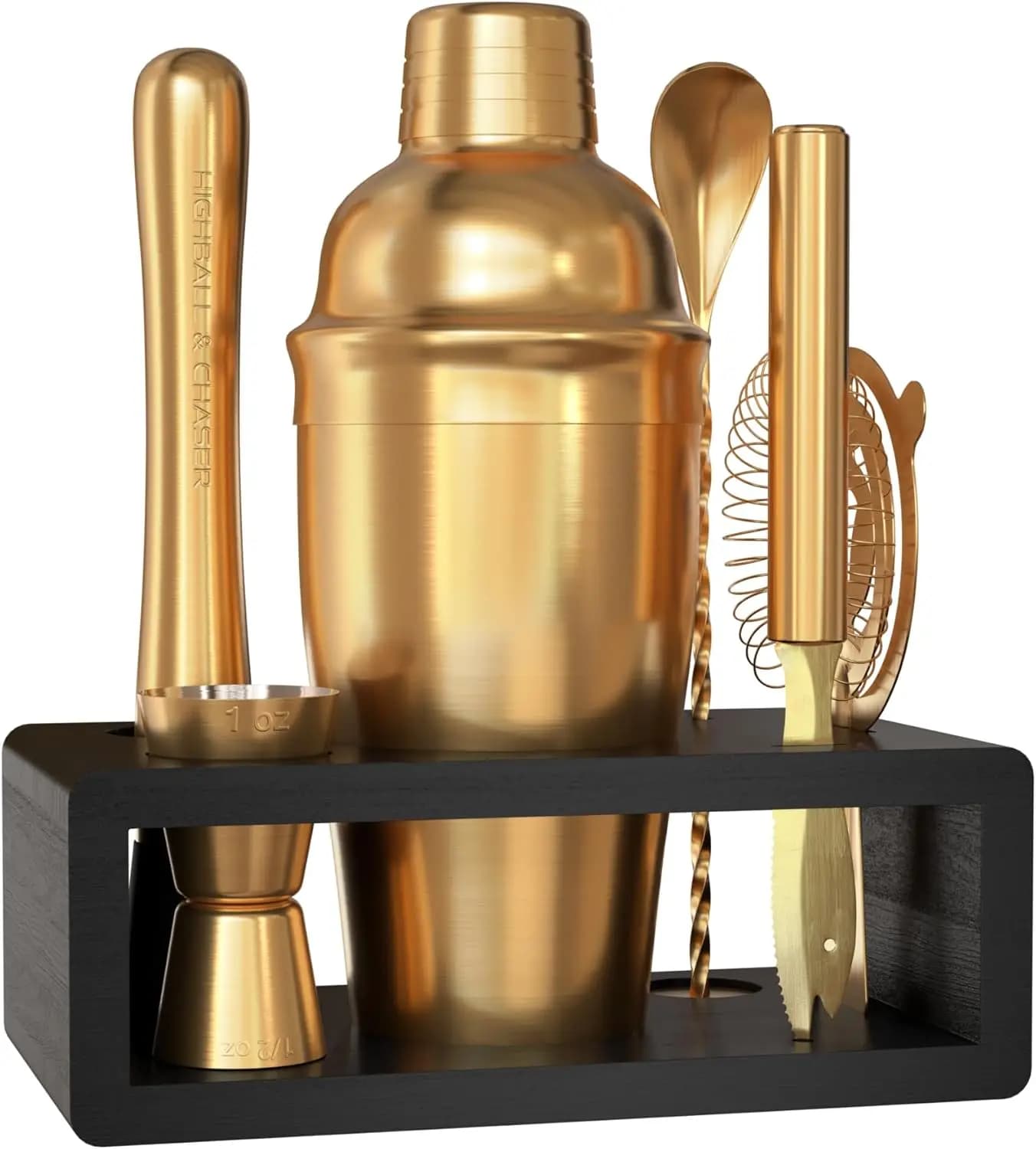 Set Shaker per Cocktail in Oro Antico con E-Book di 30 Ricette per Mixology Domestica