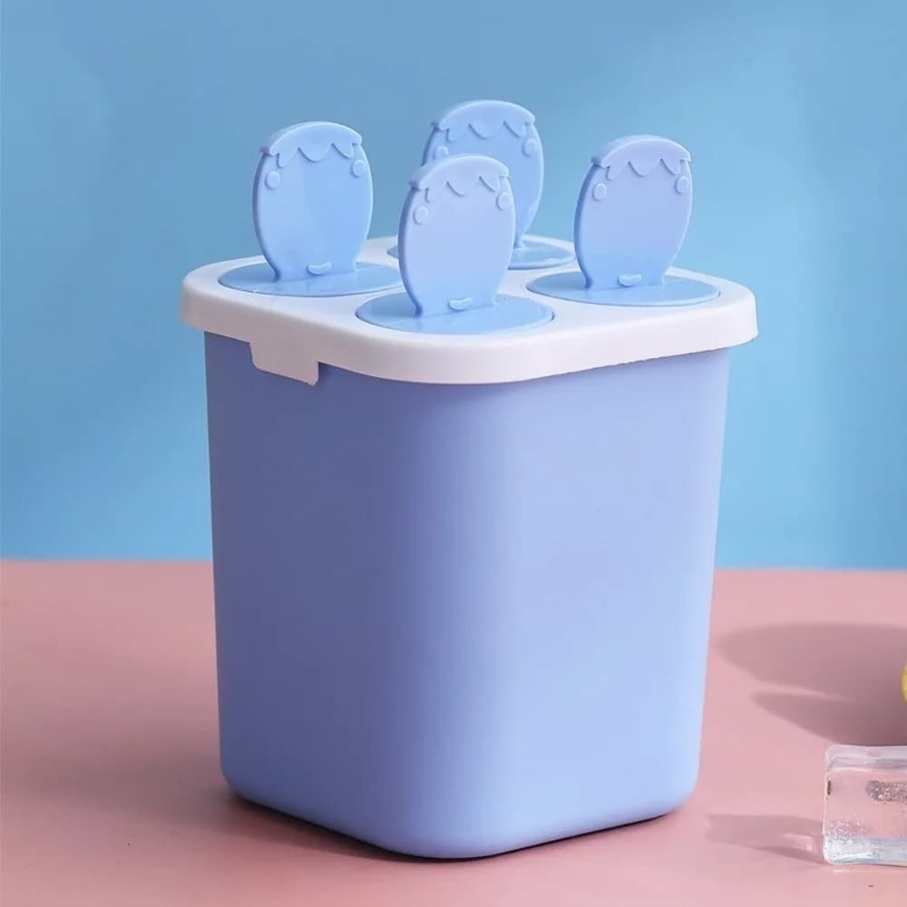 Stampo per ghiaccioli a 4 scomparti, stampi fai da te per gelato fatto in casa per bambini, strumento per ghiaccioli, scatole per ghiaccioli