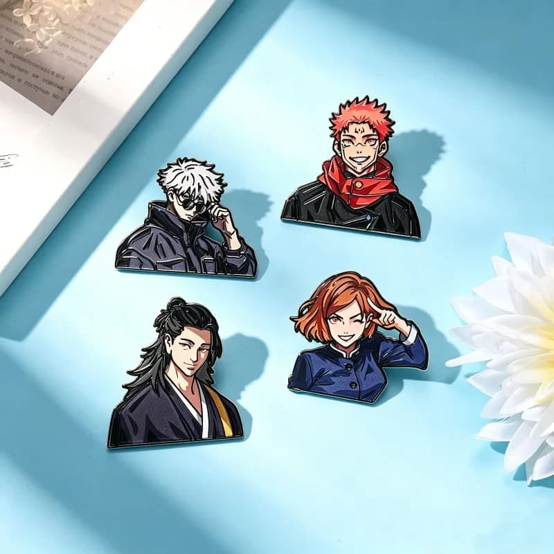 Jujutsu Kaisens Exquisite Anime Character Metal Badge Pins Fashion Decorative for Clothes Backpacks and Bags