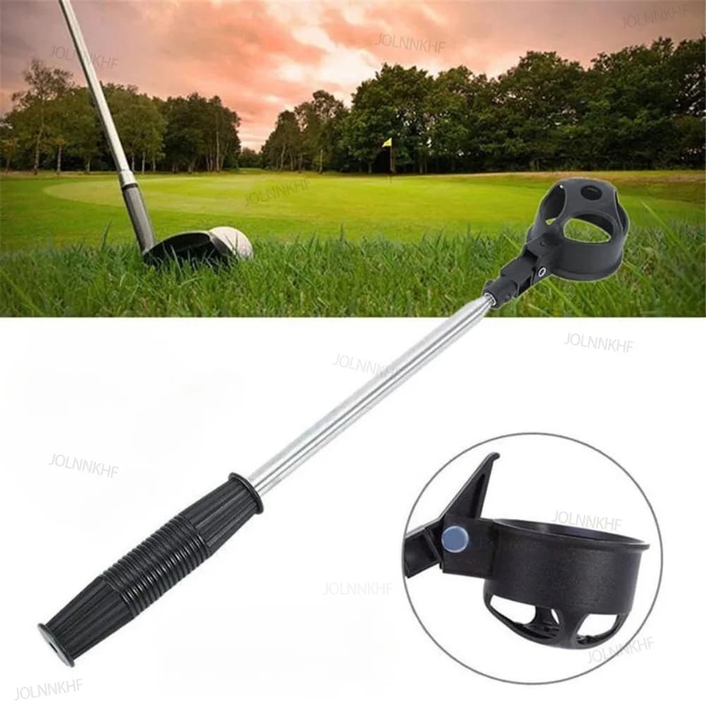 Telescopic Portable Golf Ball Picker Golf Ball Retriever for Water Steel Golf Ball Pick up Grabber With Automatic Locking Scoop