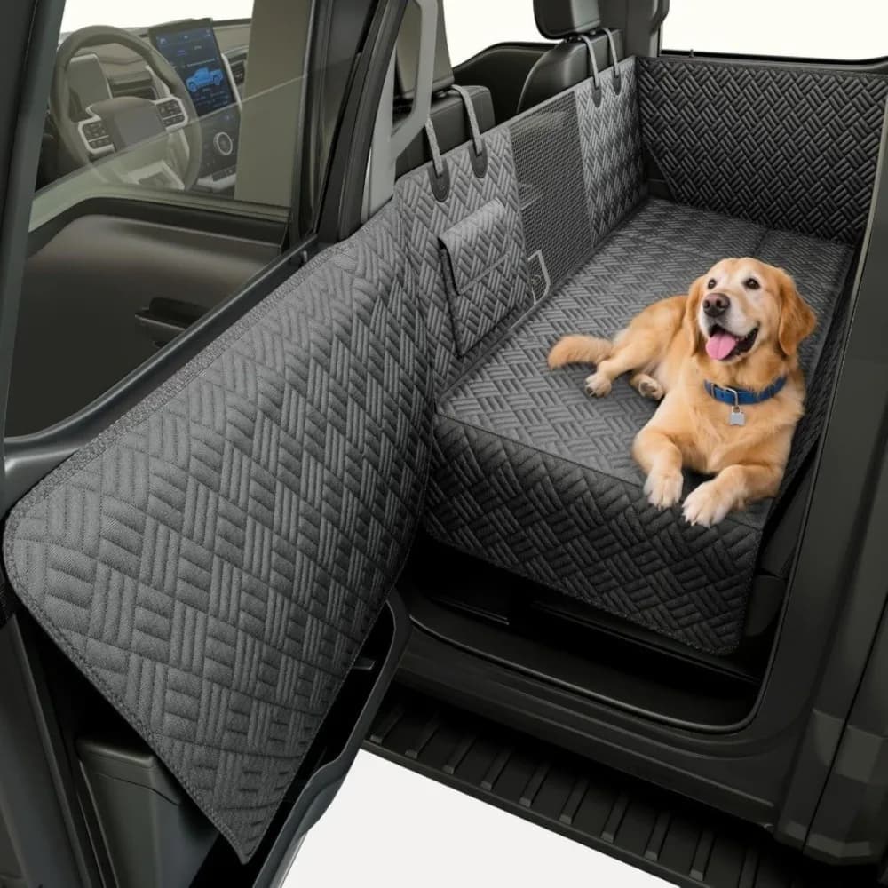 Car Mat Hard Bottom Full Coverage Dog Car Seat Cover Waterproof Rear Bench Mat Pet Hammock Backseat Protector for SUV Truck