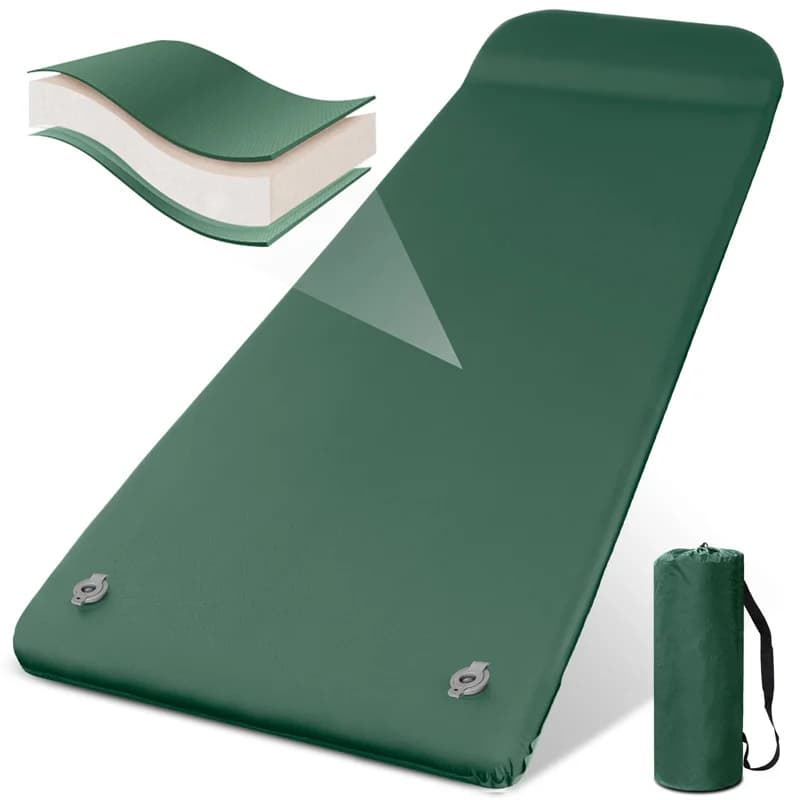 Sleeping Pad Camping Thick Mat Mats Pillow Backpacking Traveling Hiking Lightweight Portable Mattress