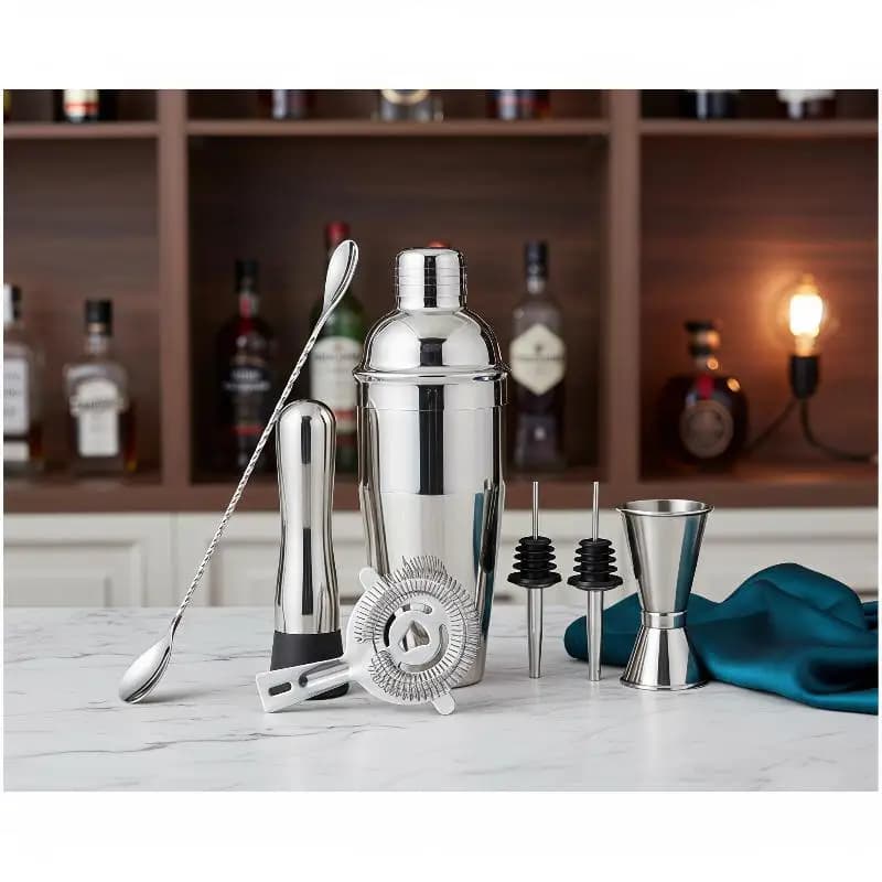 3/8Pcs Shaker Professional Stainless Steel Bartender Wine Cup Cocktail Mixer Cocktail Shaker Bar Set