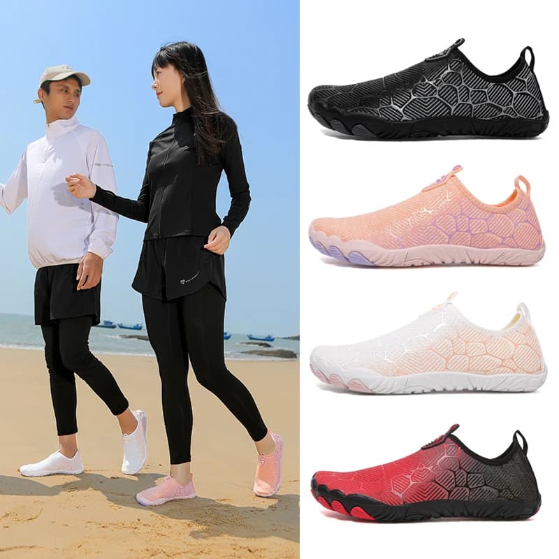 Men Women Gradient Barefoot Water Shoes Quick Dry Aqua Shoes Anti Slip Beach Swimming Snorkeling Yoga River Wading Footwear