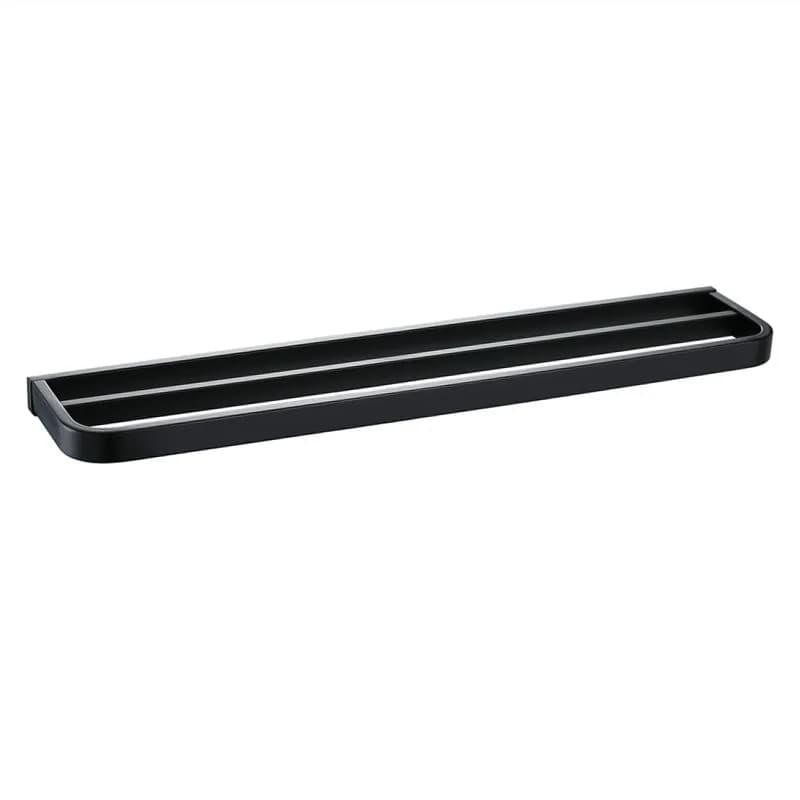 Portasciugamani moderno da bagno 50CM60CM Asciugamano doppio bar Hotel Cucina WC Acciaio inossidabile nero
