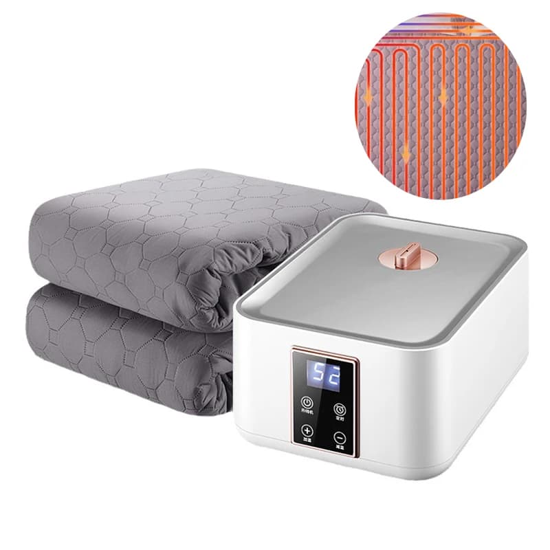 Coperta per il riscaldamento dell'acqua domestica elettrica 20-60 ℃ Materasso a temperatura costante Trapunta in cotone poliestere 12H Sicurezza temporizzata 220V