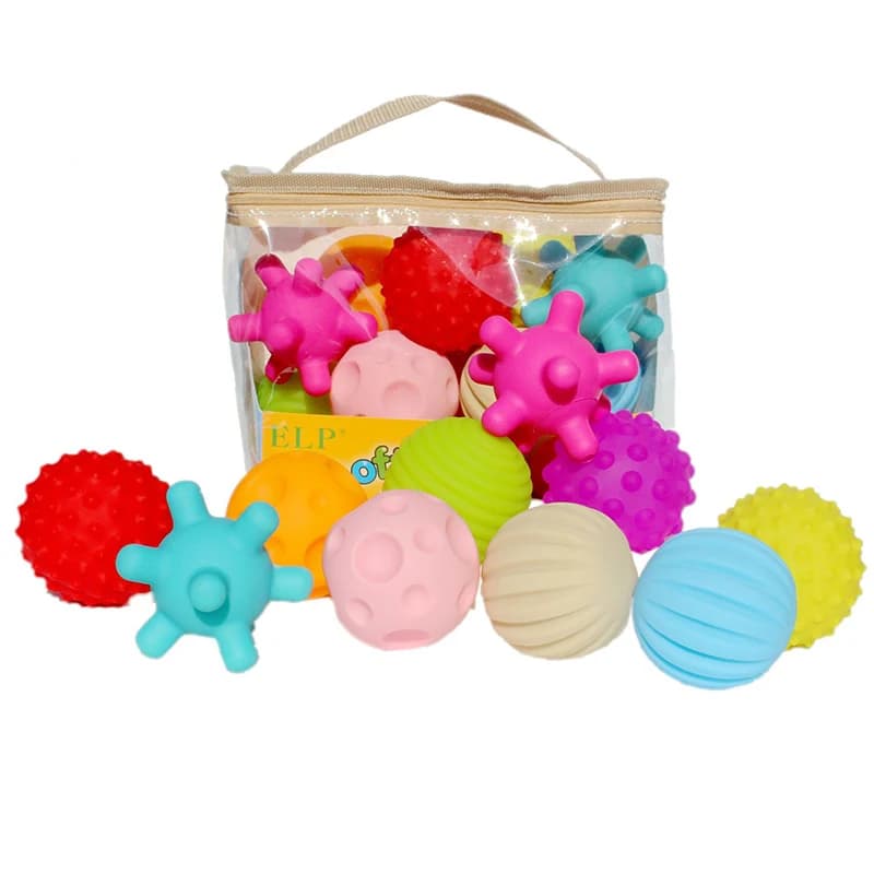 Baby Toy Sensory Balls Rattles Toy Textured Hand Touch Grasp Massage Ball Infant Senses Development Toys For Babies 0 12 M Games