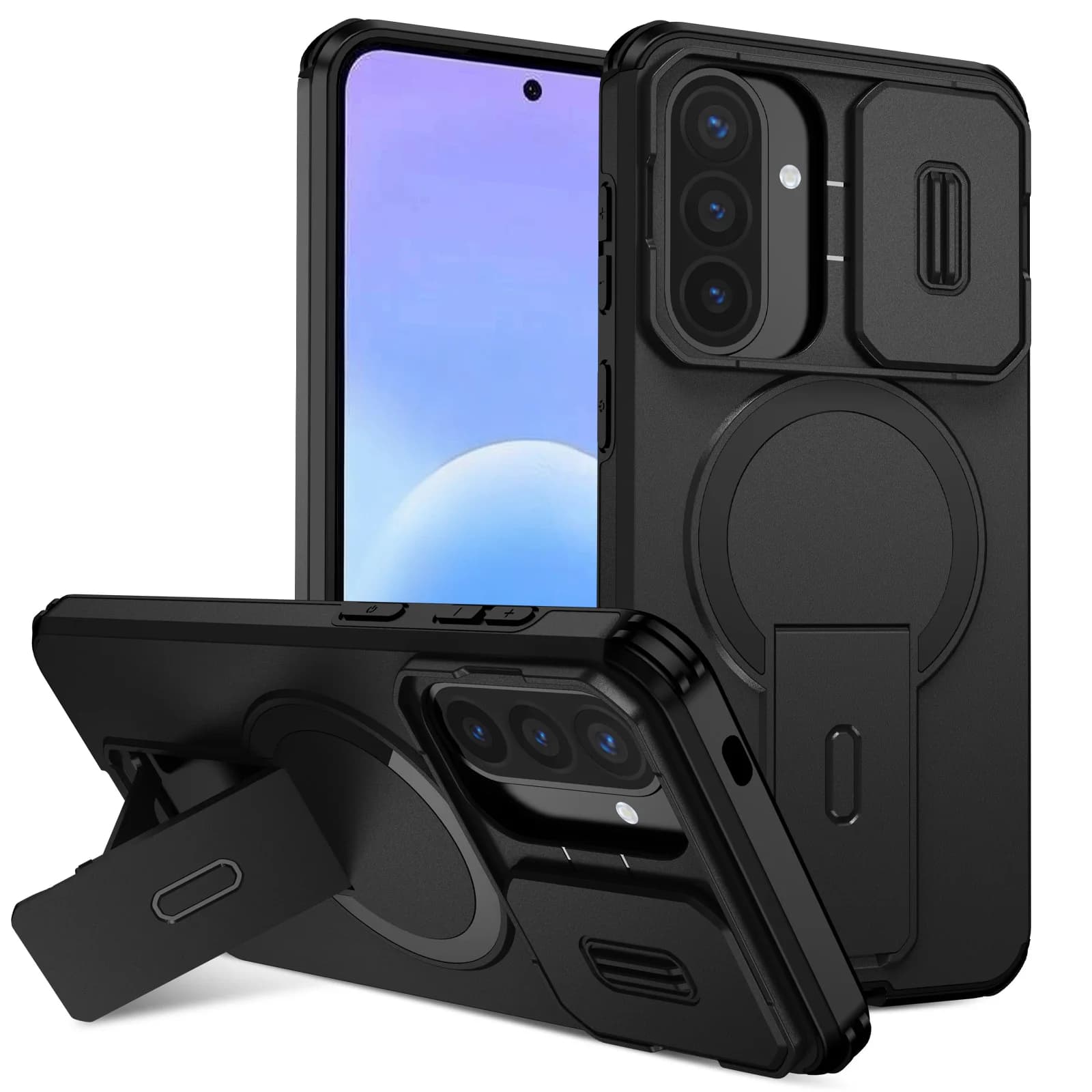 Supporto per Telefono con Custodia per Samsung Galaxy A57 5G A17 A37 A56 A36 A16 A26 A55 A15 Compatibile con Ricarica Wireless