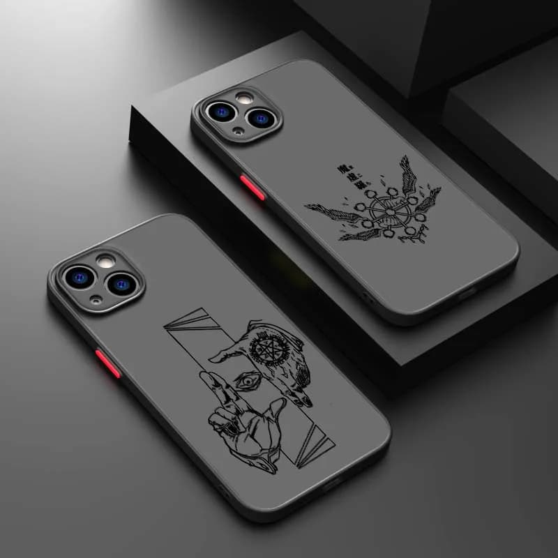Anime Mahoraga Art Cover For Apple iPhone 17 16 15 14 13 12 11 X Max Pro Plus Frosted Translucent Phone Case