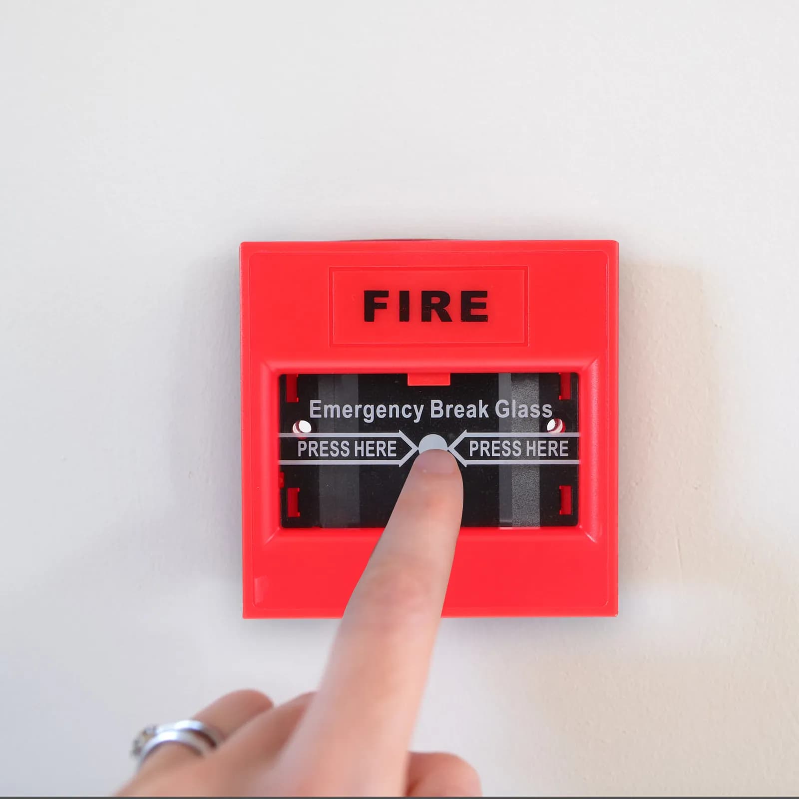 Pulsante di Chiamata Resettabile per Allarme di Emergenza, Pulsante Antincendio, Rilascio Porta di Sicurezza, Chiave in Plastica, Sirena, Test Allarme