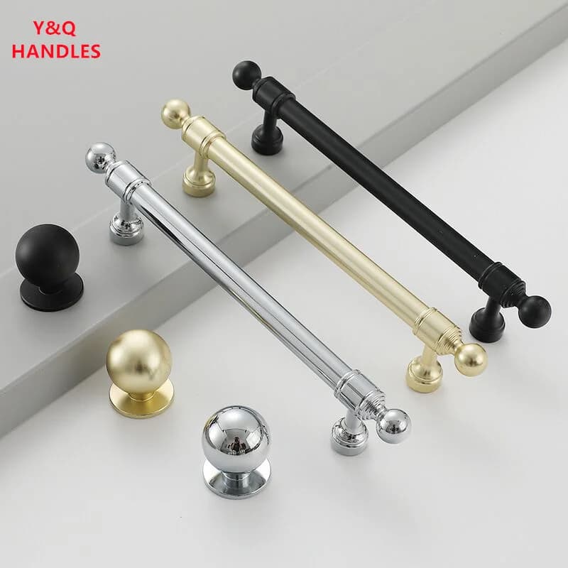 Maniglie Cassetto Armadietto Mobili Maniglie da cucina per Manopola dell'armadio Porta Cassetto Mobili da cucina Oro argentato Stile europeo