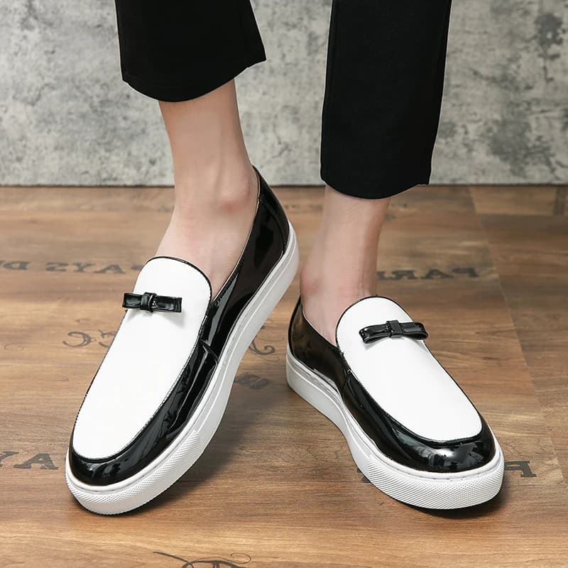 Summer Versatile Board Shoes with Color Matching and Glossy Bow Light Luxury Breathable Comfortable Casual and Happy Shoes