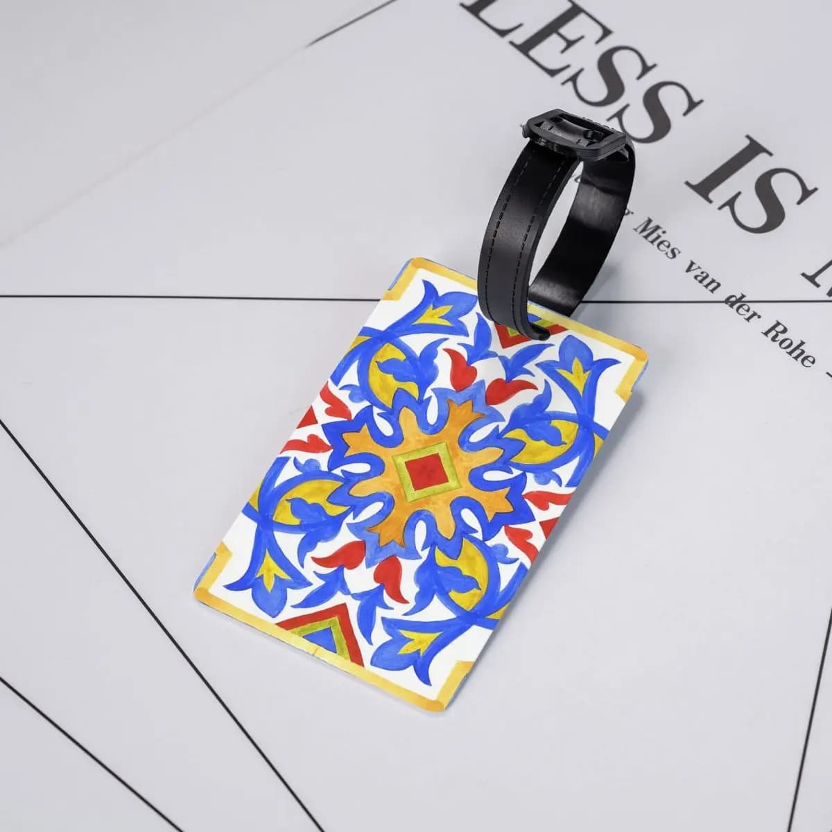 Etichette per Bagagli in Stile Azulejo Portoghese, Accessori per Valigie, Targhette per Bagagli da Viaggio con Spazio per Nome e Indirizzo