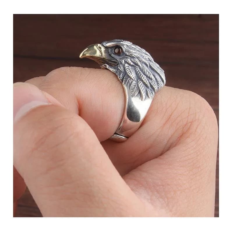 Anello da Uomo con Aquila, Stile Hip Hop, Design Originale e di Tendenza, Anello Animale per il Commercio Estero