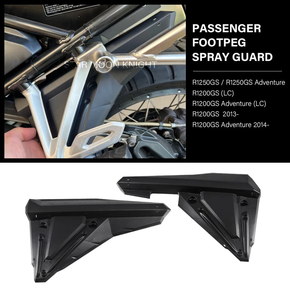 Ruota posteriore del motociclo Parafango Parafango Estensione Splash Guard Pillion Poggiapiedi Supporto Per BMW GS1200 R1200GS R1250GS LC Adventure