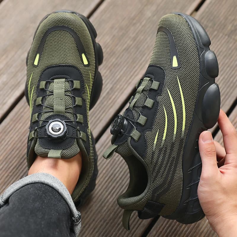 New Summer Mesh Breathable Running Shoes Anti Slip Wear Resistant Working Shoes Firm Comfortable Casual Sports Shoes for Men