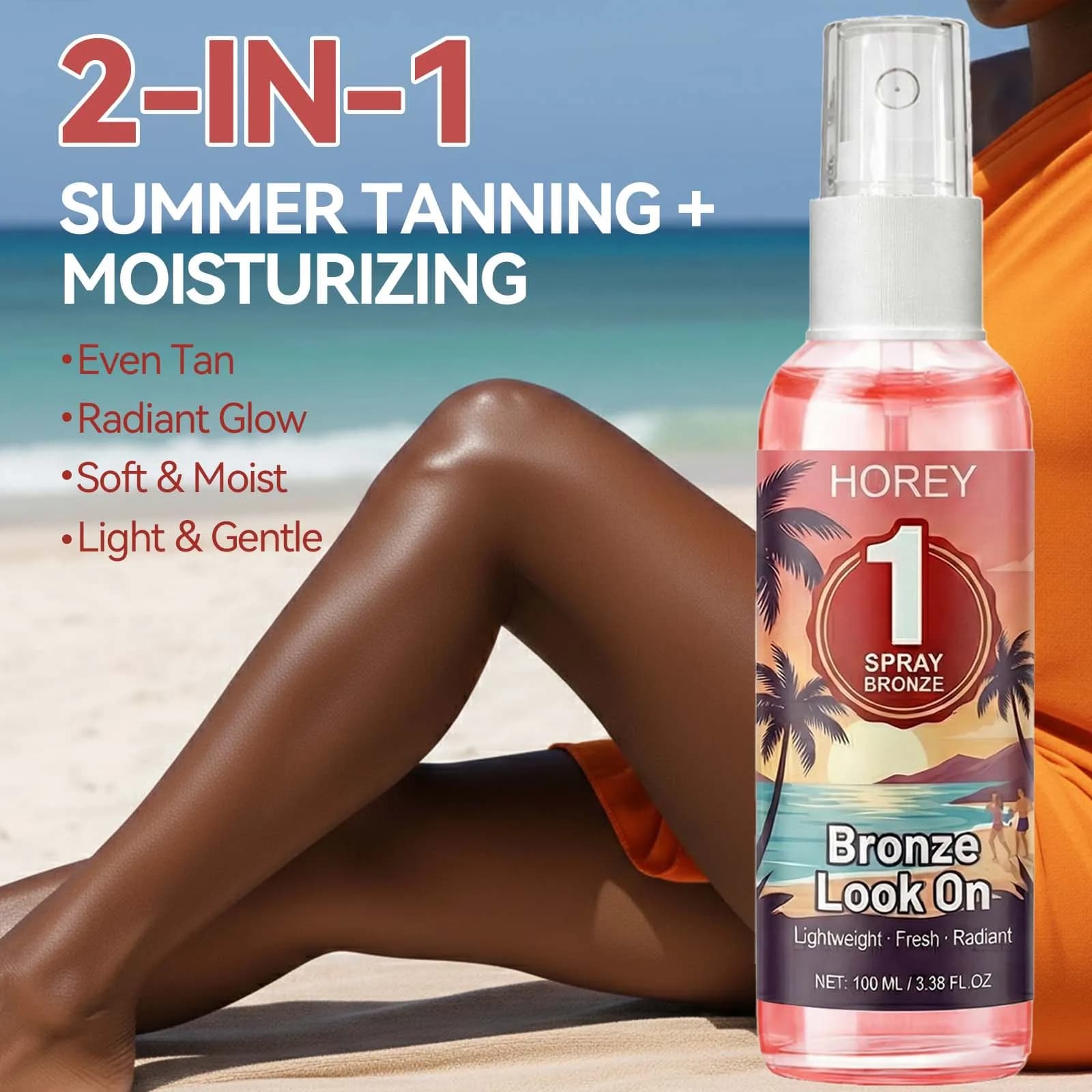 Crema Abbronzante Naturale alla Carota 2-in-1, Idratante e Bronzer a Lunga Durata, Lozione Corpo ad Assorbimento Rapido per un Effetto Abbronzato Estivo