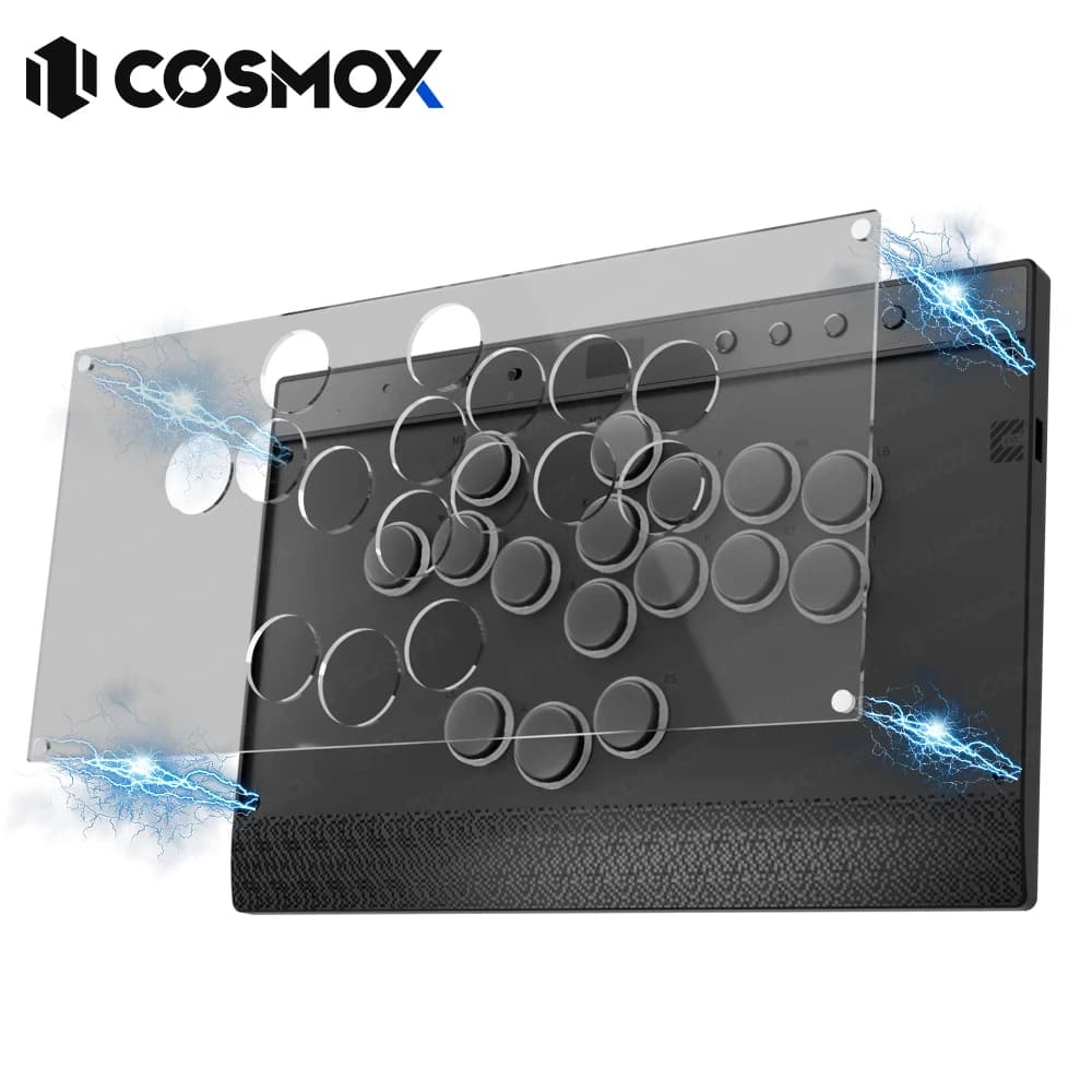 Controller Leverless Haute42-COSMOX C16 in Acrilico Magnetico, Facile da Personalizzare con Adesivi Fai-da-Te, Joystick Arcade Hitbox per Steam, PS4, PS5