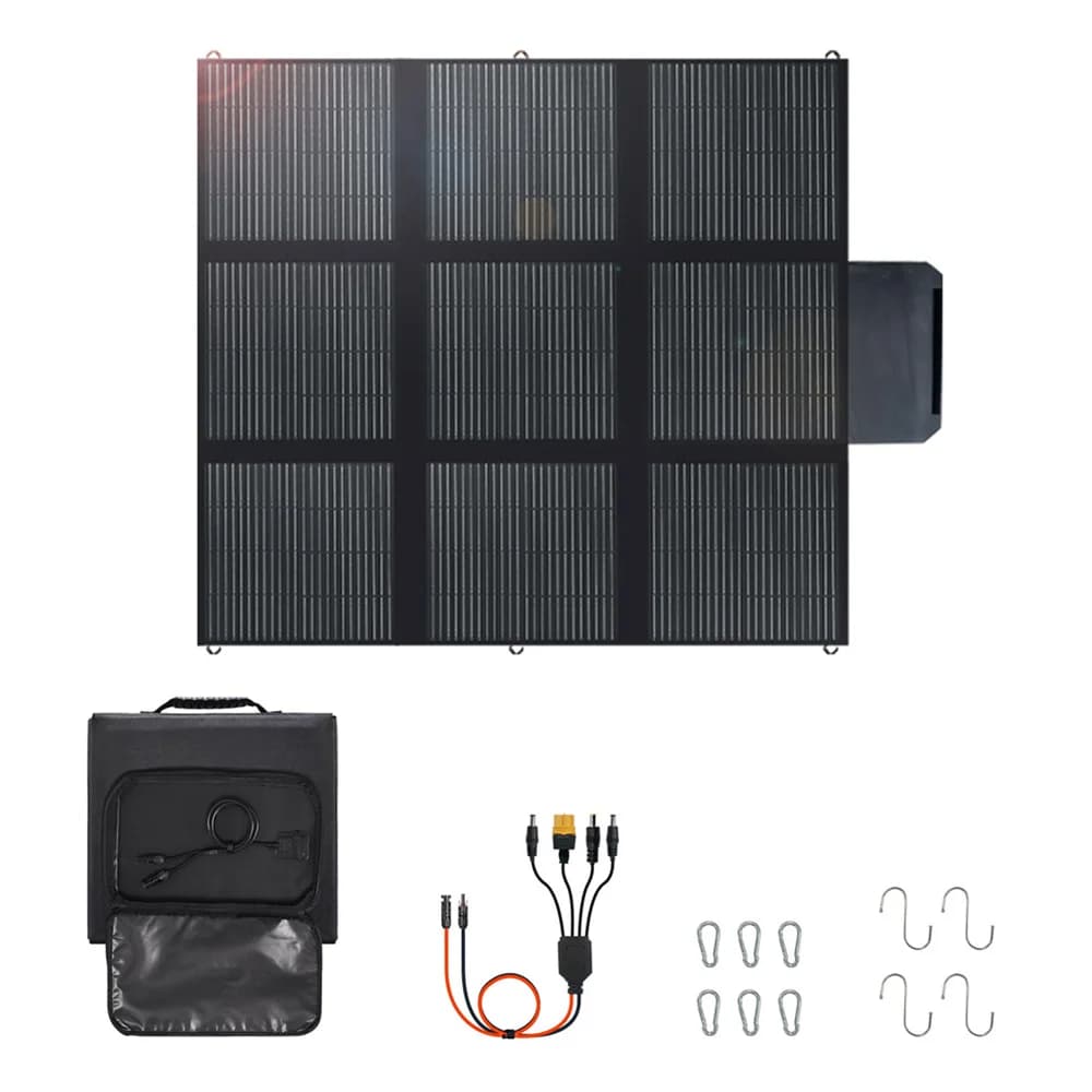 Pannello solare pieghevole da 300W 12V mono, portatile, per la ricarica di batterie, ideale per il campeggio, camper e vita off-grid.